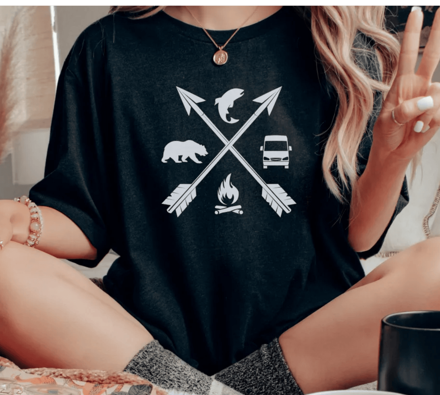 Adventure On Campervan T Shirt - Sew Cush