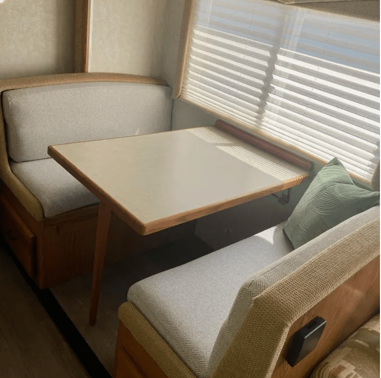 Easy-to-clean RV cushion covers with elastic edges for secure fit