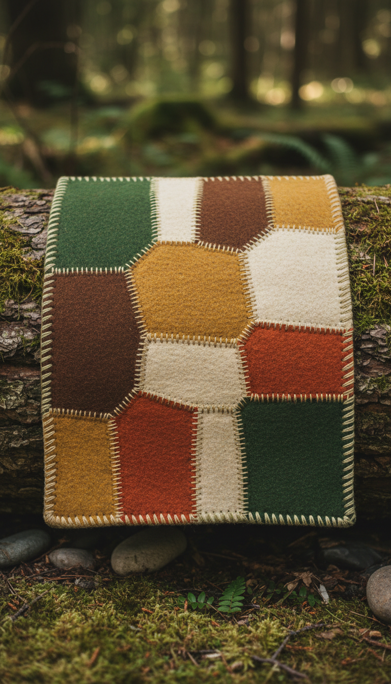 Pine Moss Hand-Stitched Camp Blanket