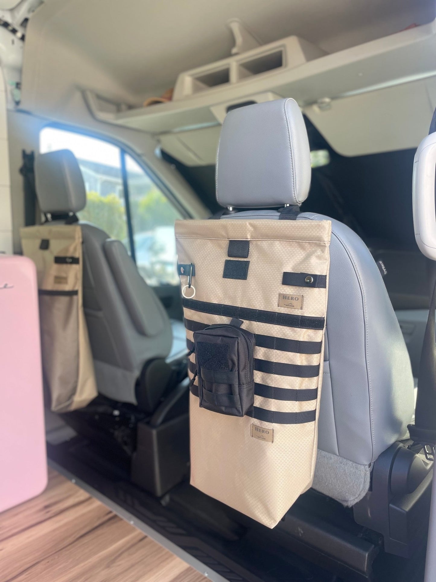 Overlanding gear storage solution – The Hero seatback organizer bag