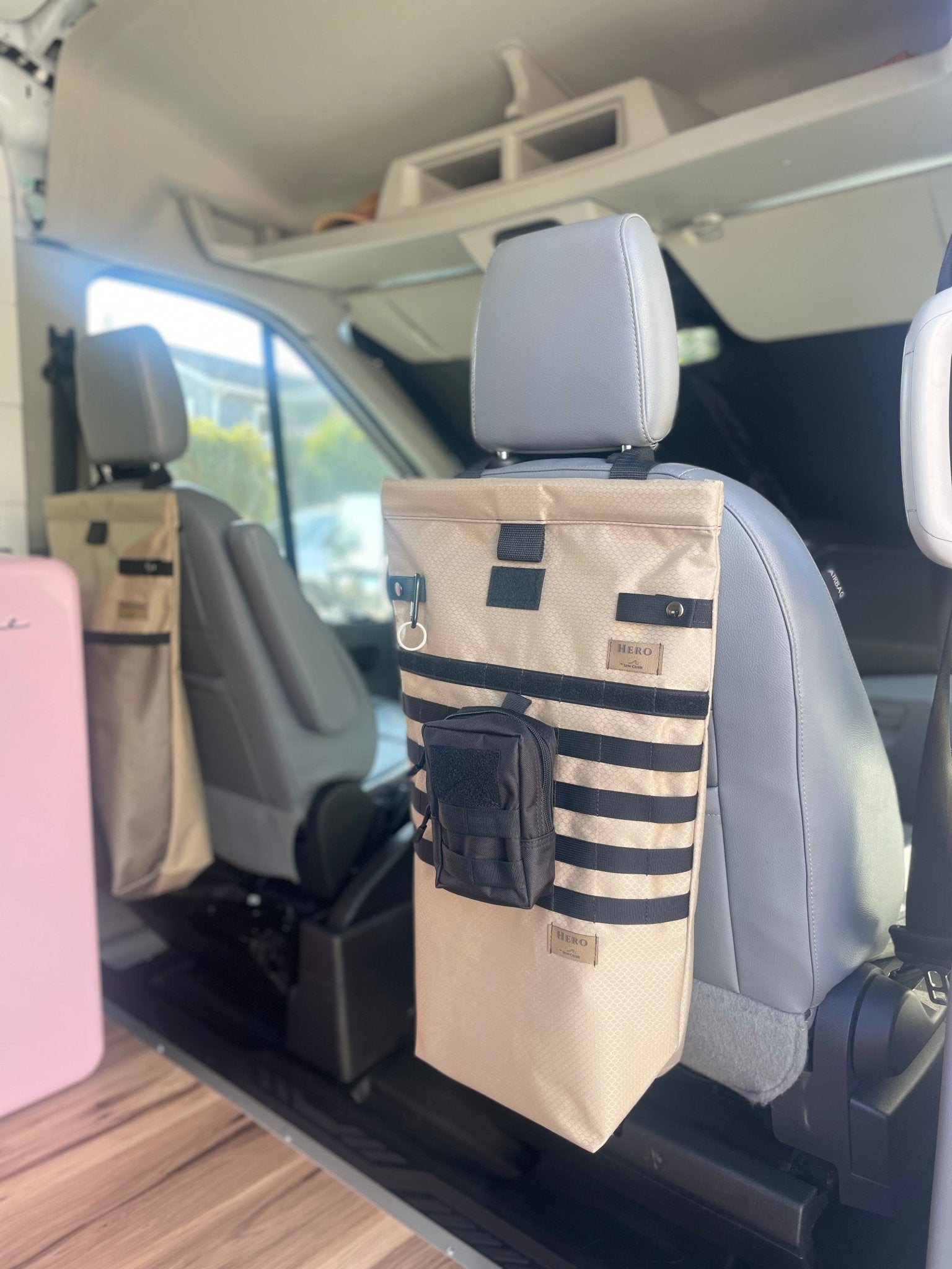 Overlanding gear storage solution – The Hero seatback organizer bag