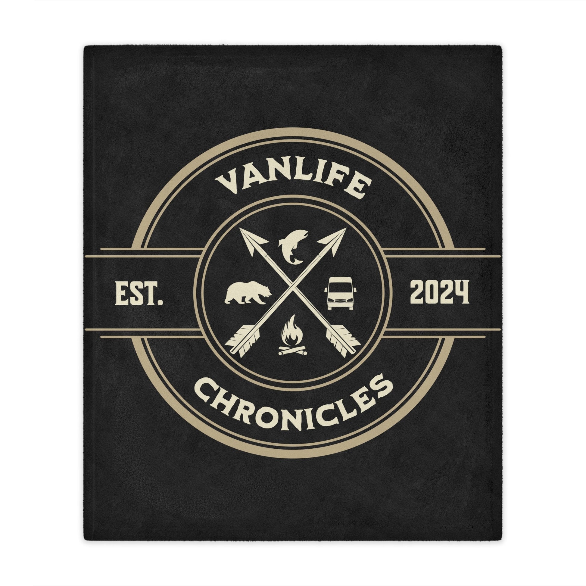 Vanlife Chronicles Fleece Blanket - Customizable Date - Sew Cush