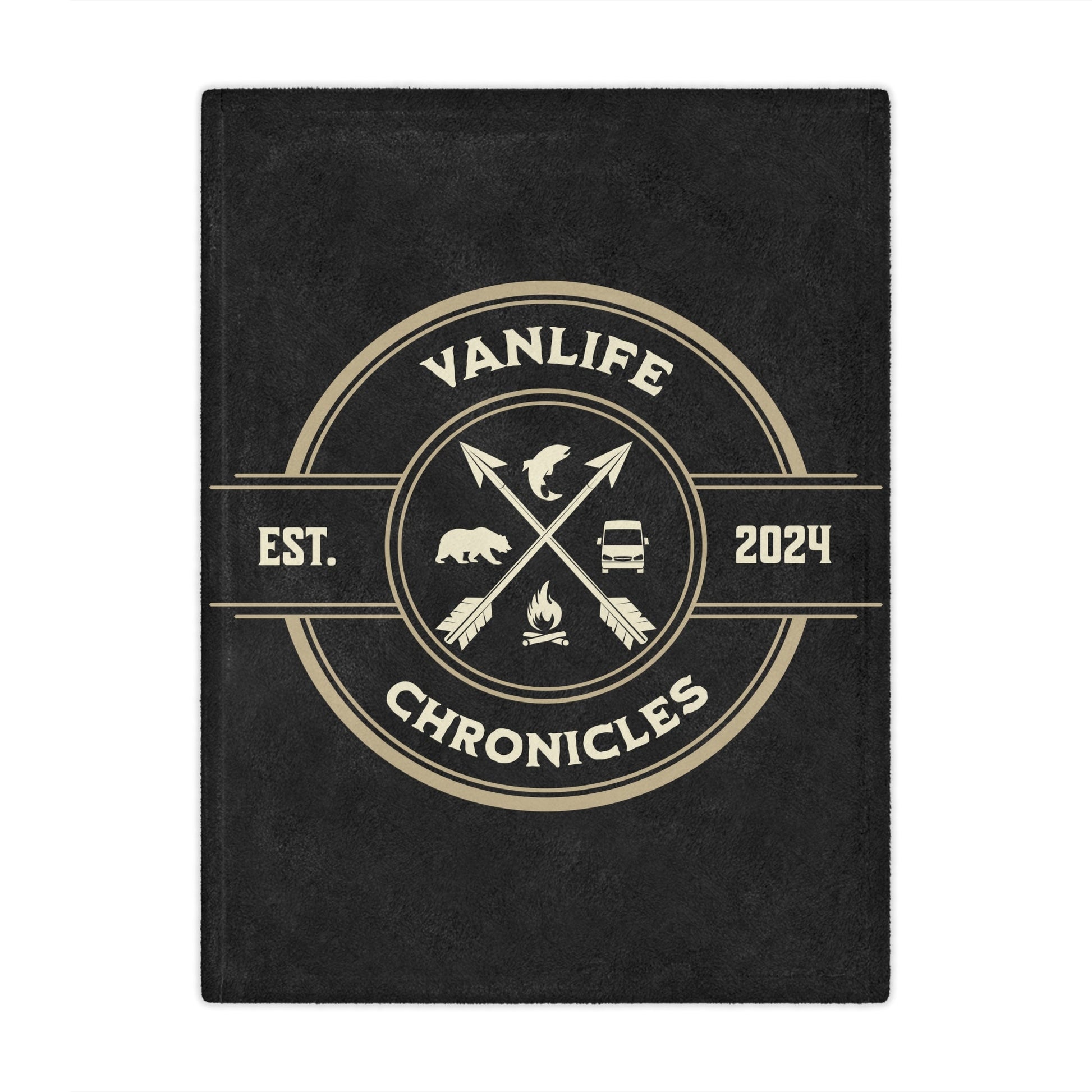 Vanlife Chronicles Fleece Blanket - Customizable Date - Sew Cush