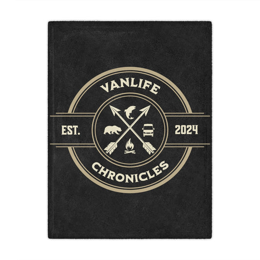 Vanlife Chronicles Fleece Blanket - Customizable Date - Sew Cush