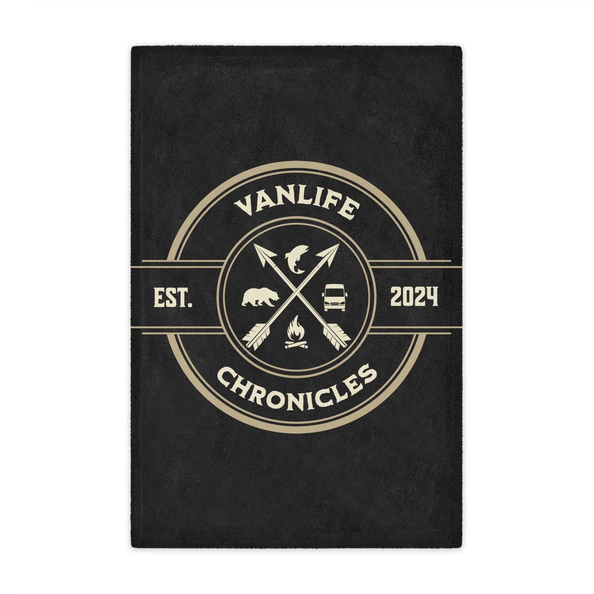 Vanlife Chronicles Fleece Blanket - Customizable Date - Sew Cush