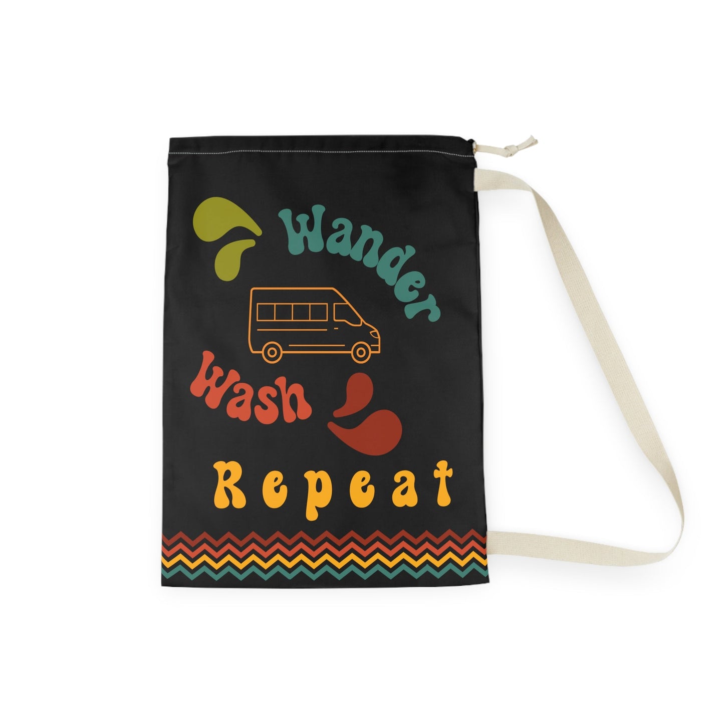 Wander, Wash, Repeat - Laundry Sack - Sew Cush