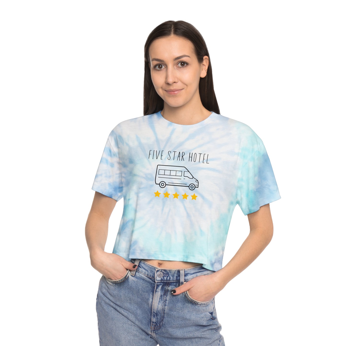 Five Star Hotel Women's Tie-Dye Crop Tee