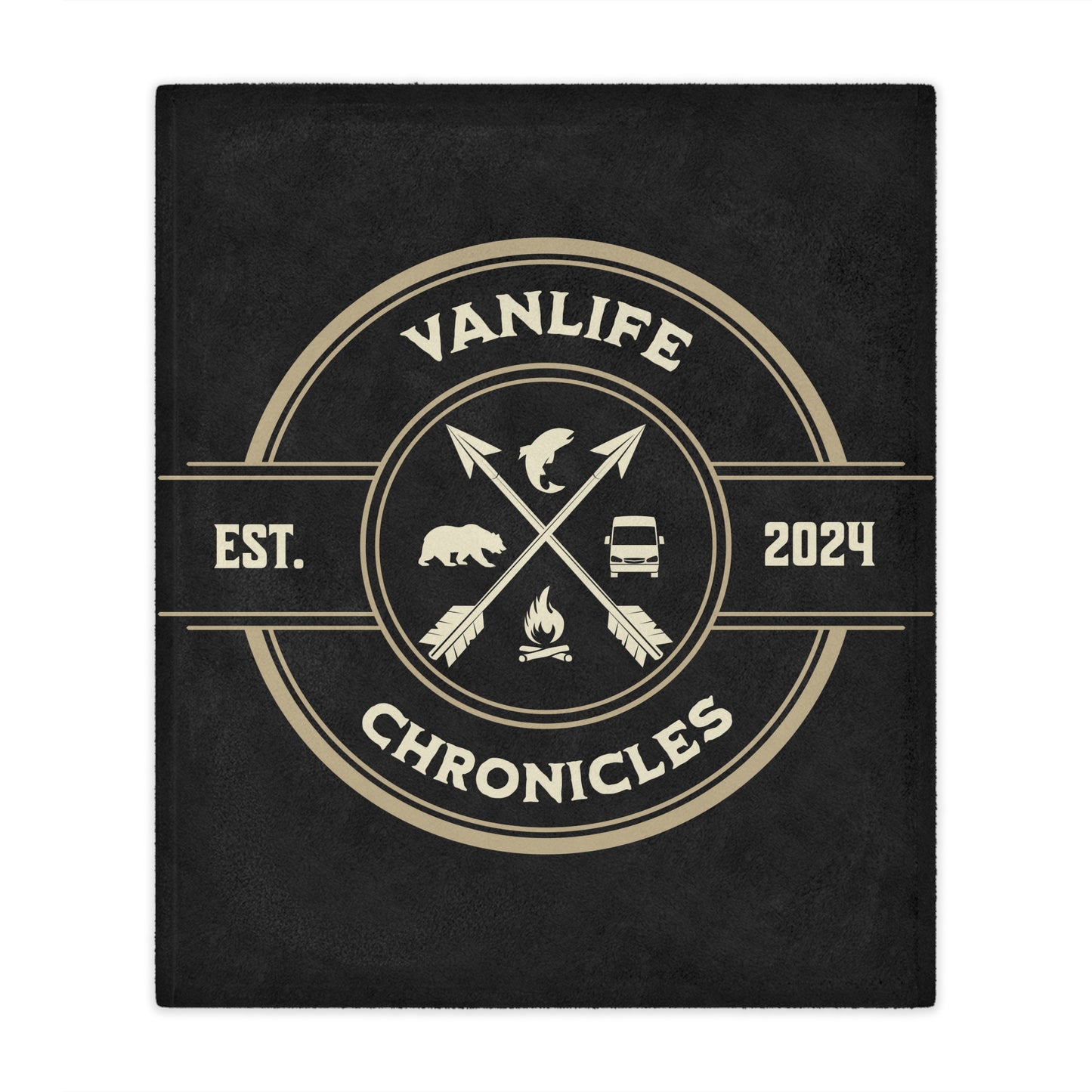 Vanlife Chronicles Fleece Blanket- Customizable Date