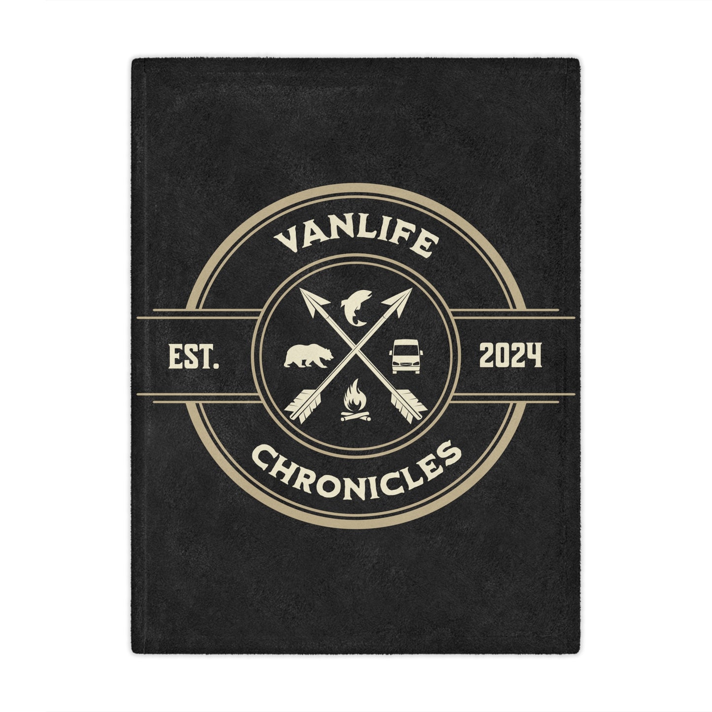 Vanlife Chronicles Fleece Blanket- Customizable Date