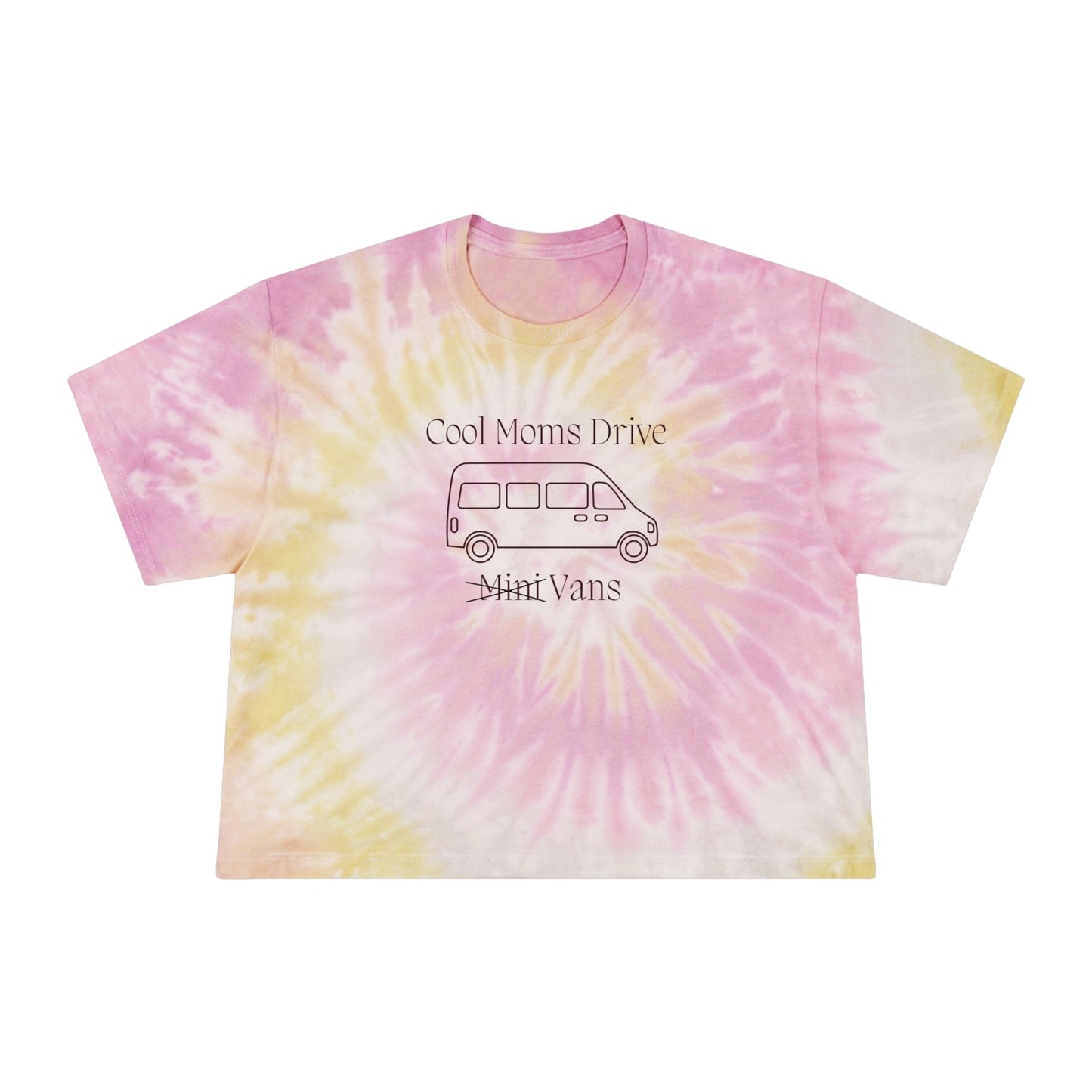 Cool Moms Drive Vans Women's Tie-Dye Crop Tee