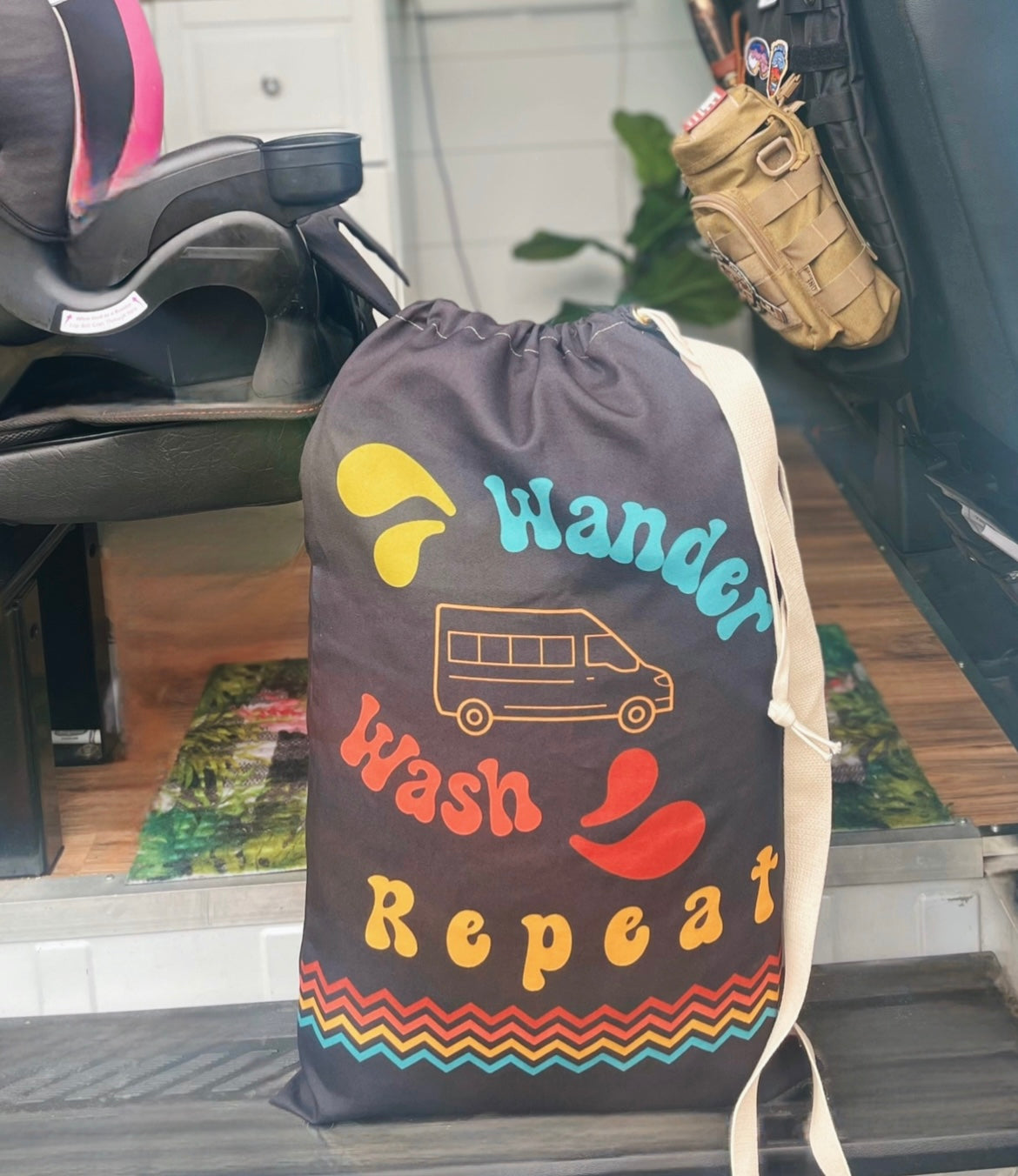 Wander, Wash, Repeat- Laundry Sack