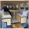 Custom camper cushions with removable covers for RV dinette seating