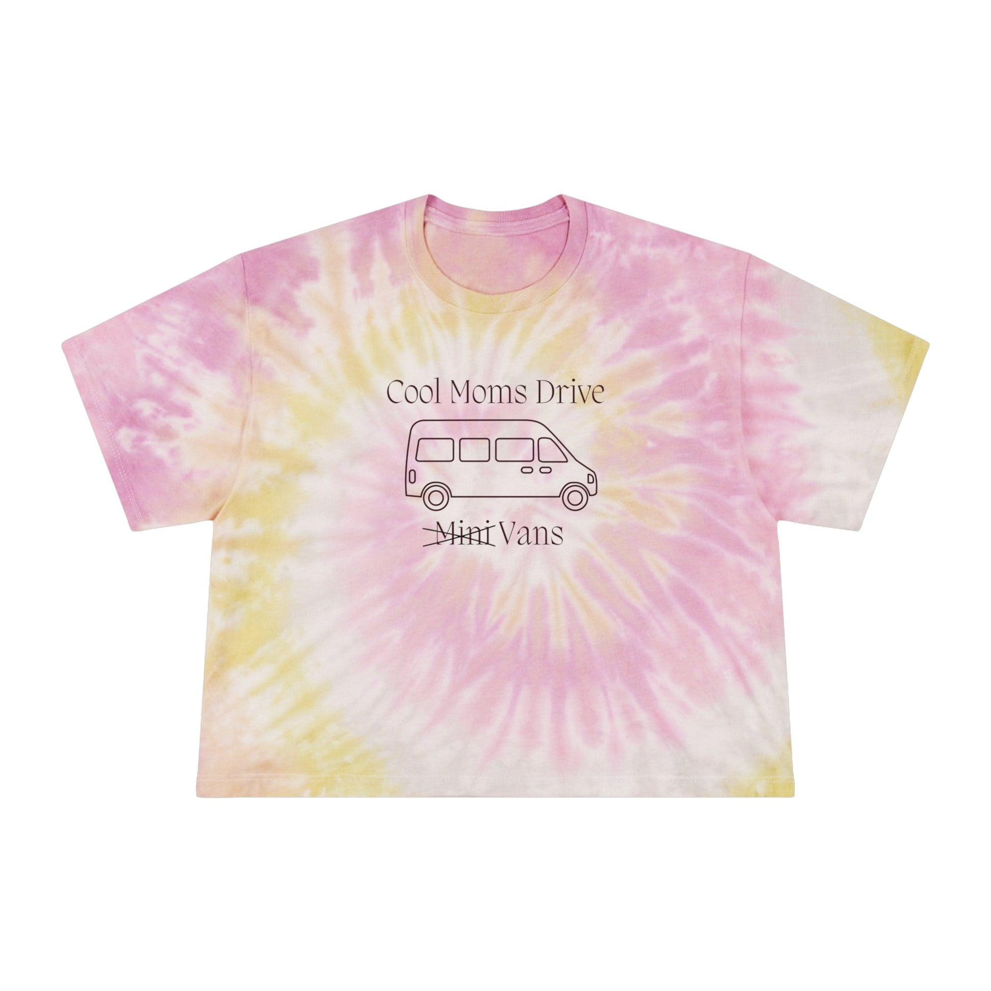 Cool Moms Drive Vans Women's Tie - Dye Crop Tee - Sew Cush