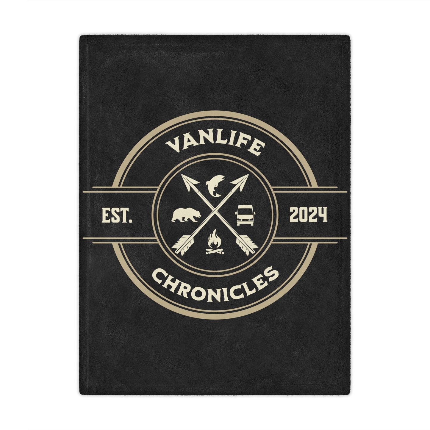 Vanlife Chronicles Fleece Blanket - Customizable Date - Sew Cush