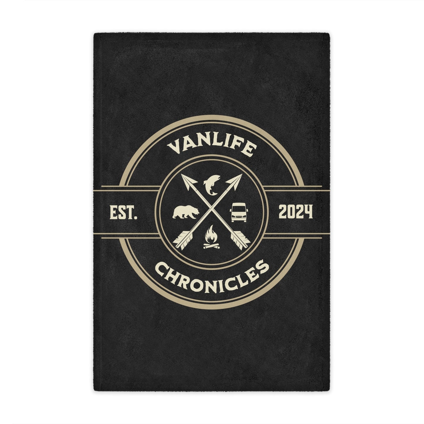 Vanlife Chronicles Fleece Blanket - Customizable Date - Sew Cush